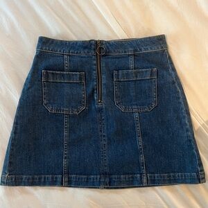 Madewell Blue A-Line Mini Skirt for Casual Wear